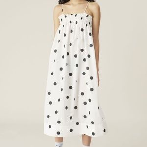 Ganni Polka Dot MIDI Dress NWT never worn size 8